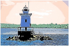 Conimicut Shoal Light - Digital Paintng